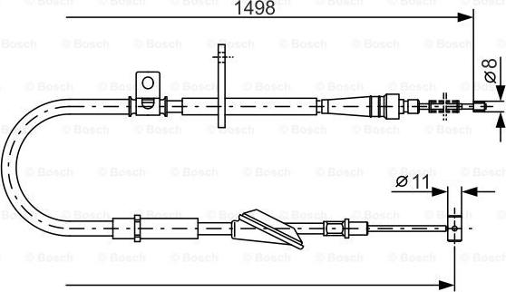 BOSCH 1 987 477 772 - Трос, гальмівна система avtolavka.club