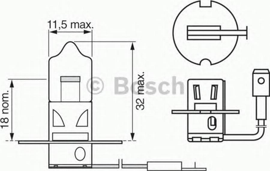 BOSCH 1987302033 - Лампа розжарювання, протитуманні фари avtolavka.club