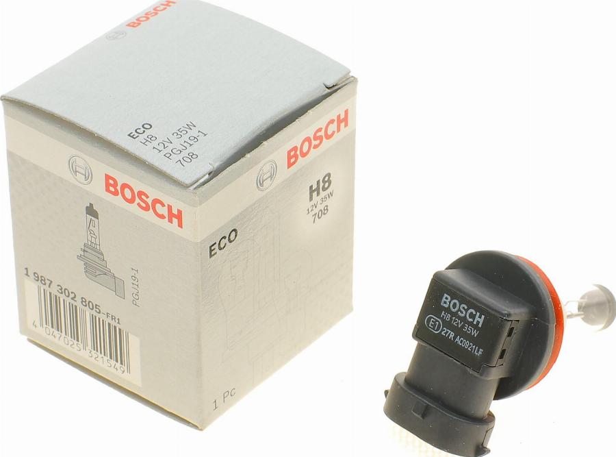 BOSCH 1 987 302 805 - Лампа розжарювання, фара дальнього світла avtolavka.club