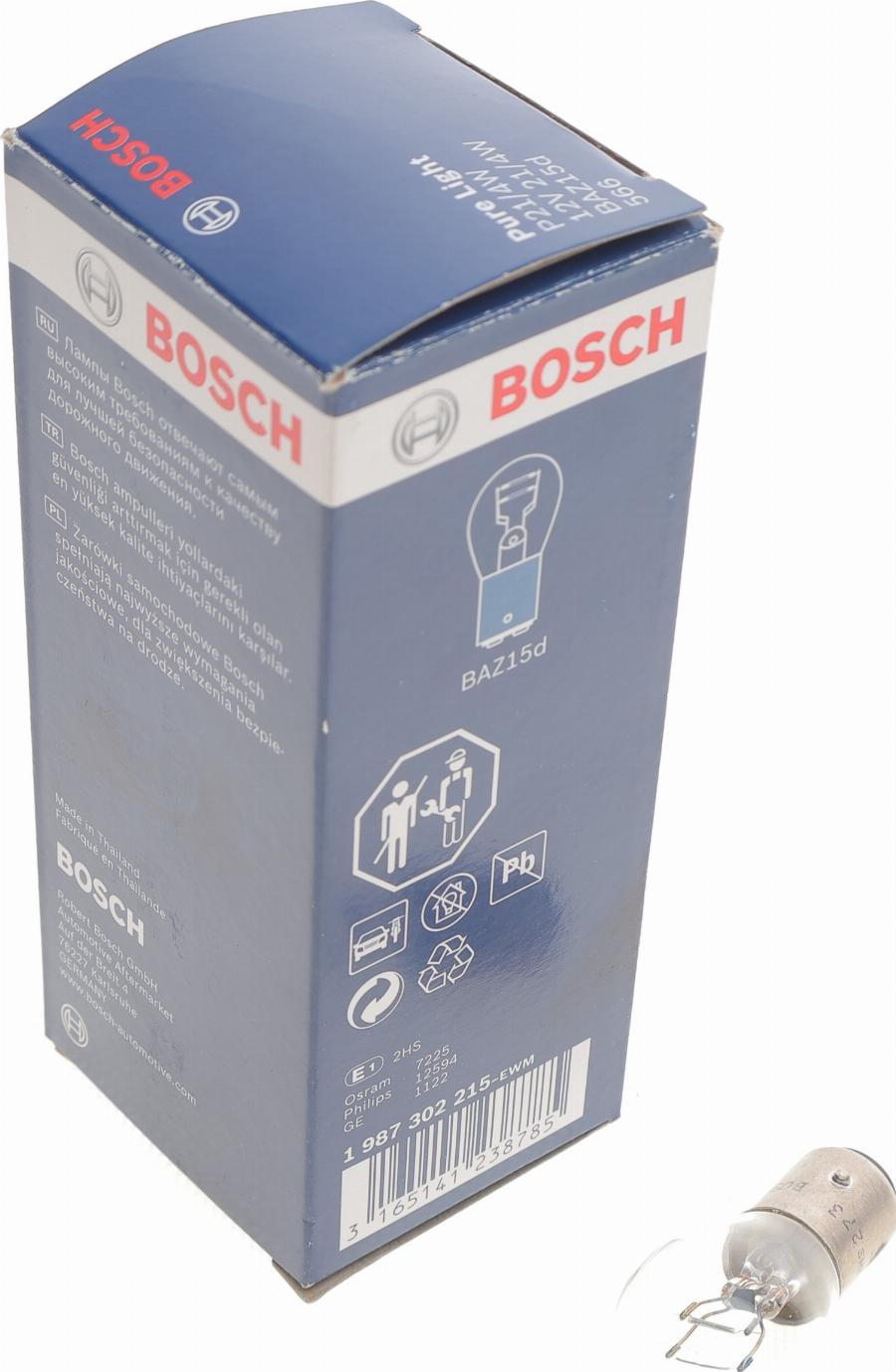 BOSCH 1 987 302 215 - Лампа розжарювання, ліхтар сигналу гальма avtolavka.club