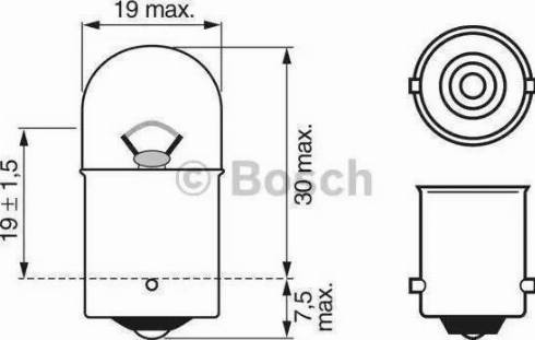 BOSCH 1 987 302 283 - Лампа розжарювання, задній габаритний ліхтар avtolavka.club