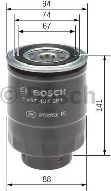 BOSCH 1 457 434 281 - Паливний фільтр avtolavka.club