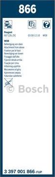 BOSCH 3 397 001 866 - Щітка склоочисника avtolavka.club