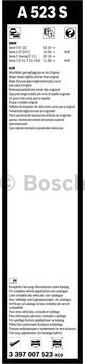 BOSCH 3 397 007 523 - Щітка склоочисника avtolavka.club