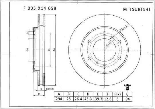 BOSCH F 005 X14 059 - Гальмівний диск avtolavka.club