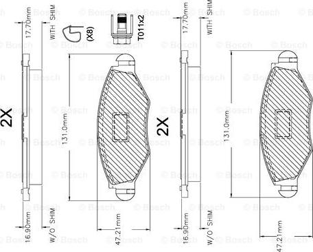 BOSCH F 03A 150 014 - Гальмівні колодки, дискові гальма avtolavka.club