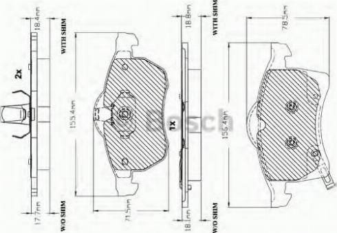 BOSCH F 03A 150 012 - Гальмівні колодки, дискові гальма avtolavka.club