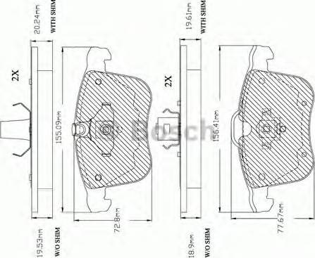 BOSCH F 03A 150 030 - Гальмівні колодки, дискові гальма avtolavka.club