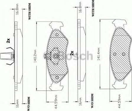 BOSCH F 03A 150 024 - Гальмівні колодки, дискові гальма avtolavka.club