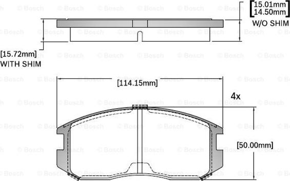 BOSCH F 03B 150 412 - Гальмівні колодки, дискові гальма avtolavka.club