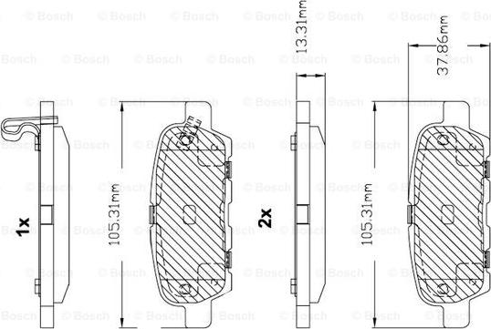 BOSCH F 03B 150 099 - Гальмівні колодки, дискові гальма avtolavka.club