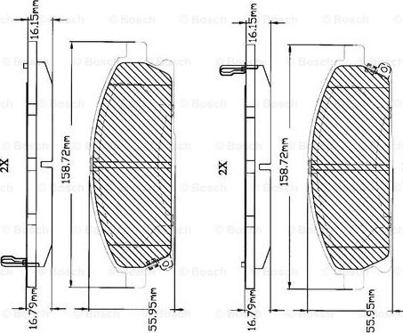 BOSCH F 03B 150 044 - Гальмівні колодки, дискові гальма avtolavka.club