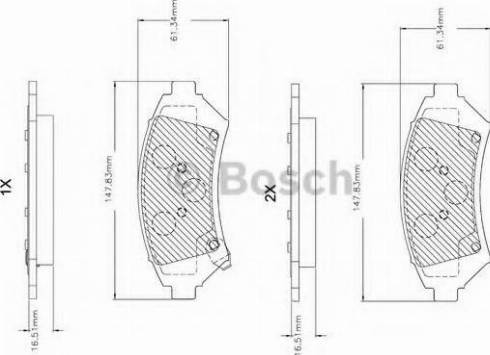 BOSCH F 03B 150 046 - Гальмівні колодки, дискові гальма avtolavka.club