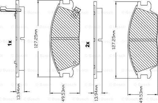 BOSCH F 03B 150 007 - Гальмівні колодки, дискові гальма avtolavka.club