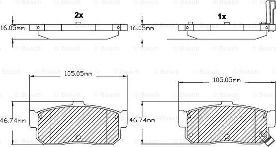 BOSCH F 03B 150 019 - Гальмівні колодки, дискові гальма avtolavka.club