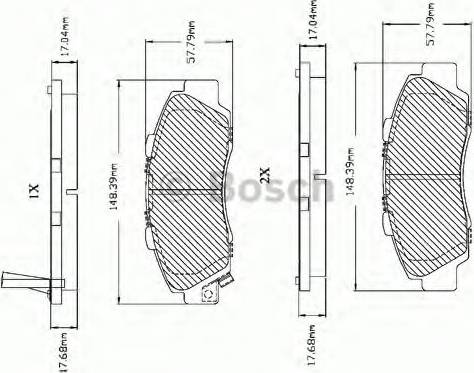 BOSCH F 03B 150 016 - Гальмівні колодки, дискові гальма avtolavka.club