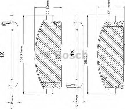 BOSCH F 03B 150 082 - Гальмівні колодки, дискові гальма avtolavka.club