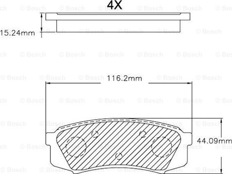 BOSCH F 03B 150 032 - Гальмівні колодки, дискові гальма avtolavka.club