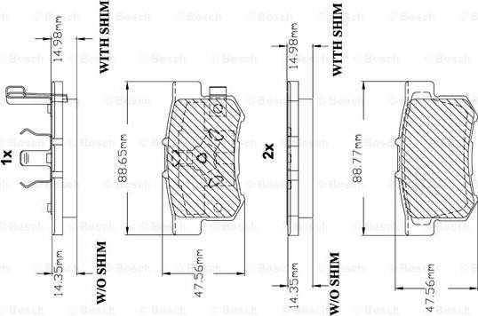 BOSCH F 03B 150 148 - Гальмівні колодки, дискові гальма avtolavka.club