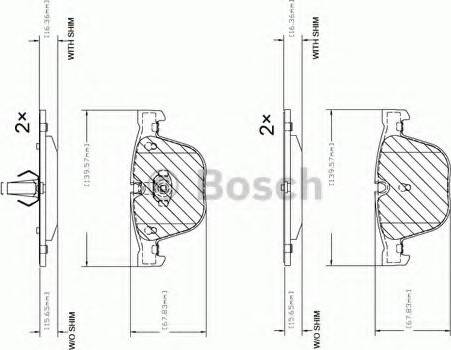 BOSCH F 03B 150 104 - Гальмівні колодки, дискові гальма avtolavka.club