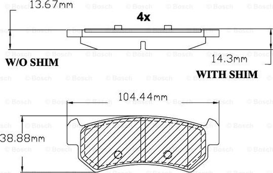 BOSCH F 03B 150 138 - Гальмівні колодки, дискові гальма avtolavka.club