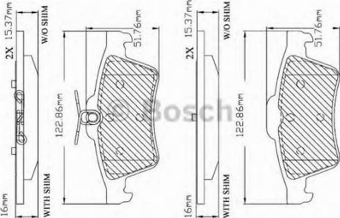 BOSCH F 03B 150 360 - Гальмівні колодки, дискові гальма avtolavka.club