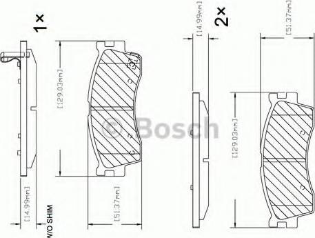 BOSCH F 03B 150 310 - Гальмівні колодки, дискові гальма avtolavka.club