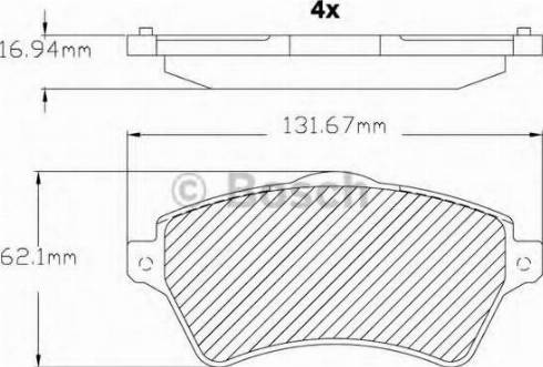 BOSCH F 03B 150 318 - Гальмівні колодки, дискові гальма avtolavka.club