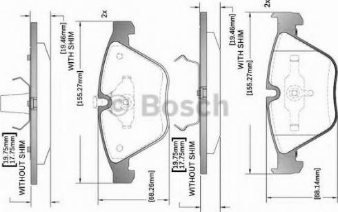 BOSCH F 03B 150 317 - Гальмівні колодки, дискові гальма avtolavka.club