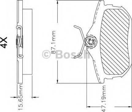 BOSCH F 03B 150 296 - Гальмівні колодки, дискові гальма avtolavka.club