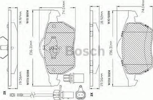 BOSCH F 03B 150 297 - Гальмівні колодки, дискові гальма avtolavka.club