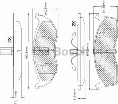 BOSCH F 03B 150 250 - Гальмівні колодки, дискові гальма avtolavka.club