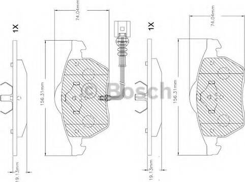 BOSCH F 03B 150 264 - Гальмівні колодки, дискові гальма avtolavka.club