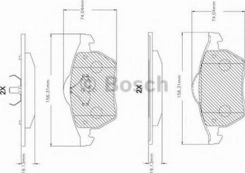 BOSCH F 03B 150 263 - Гальмівні колодки, дискові гальма avtolavka.club