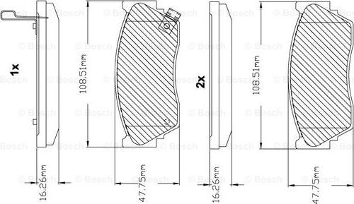 BOSCH F 03B 150 237 - Гальмівні колодки, дискові гальма avtolavka.club