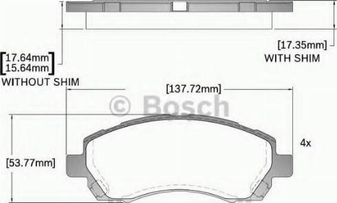 BOSCH F 03B 150 274 - Гальмівні колодки, дискові гальма avtolavka.club