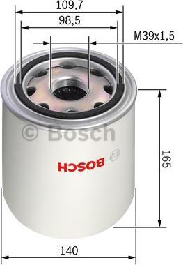 BOSCH F 026 404 012 - Патрон осушувача повітря, пневматична система avtolavka.club