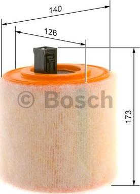 BOSCH F 026 400 436 - Повітряний фільтр avtolavka.club