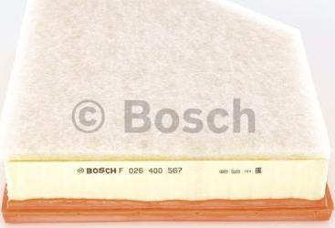 BOSCH F 026 400 567 - Повітряний фільтр avtolavka.club