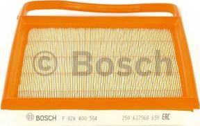 BOSCH F 026 400 504 - Повітряний фільтр avtolavka.club
