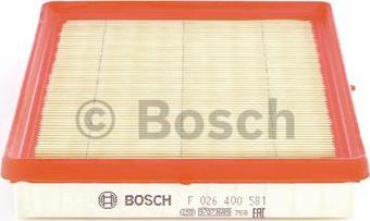 BOSCH F 026 400 581 - Повітряний фільтр avtolavka.club