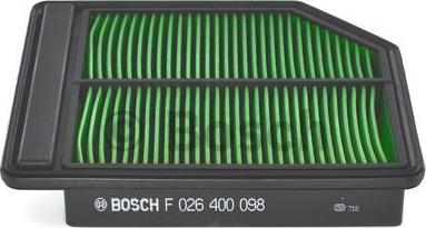 BOSCH F 026 400 098 - Повітряний фільтр avtolavka.club