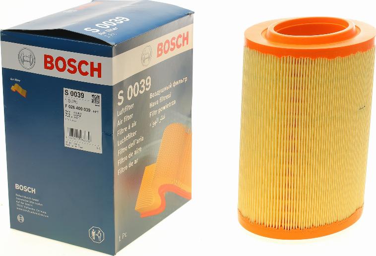 BOSCH F 026 400 039 - Повітряний фільтр avtolavka.club