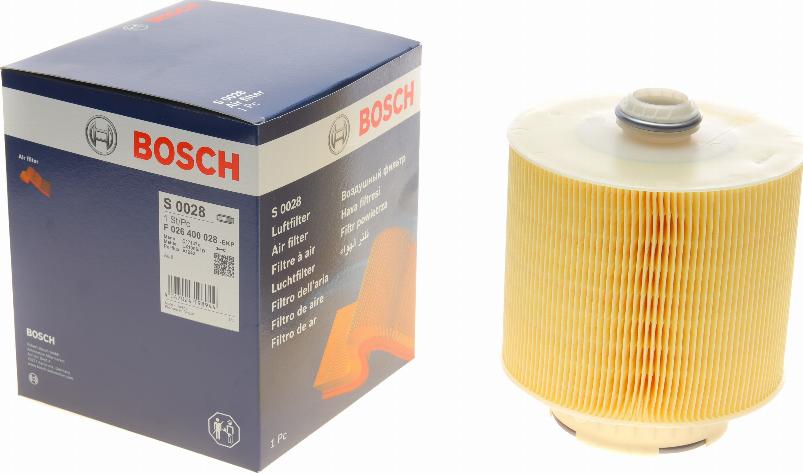 BOSCH F 026 400 028 - Повітряний фільтр avtolavka.club