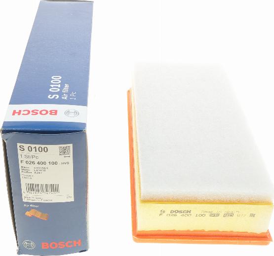 BOSCH F 026 400 100 - Повітряний фільтр avtolavka.club