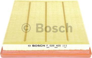 BOSCH F 026 400 111 - Повітряний фільтр avtolavka.club