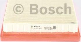 BOSCH F 026 400 358 - Повітряний фільтр avtolavka.club