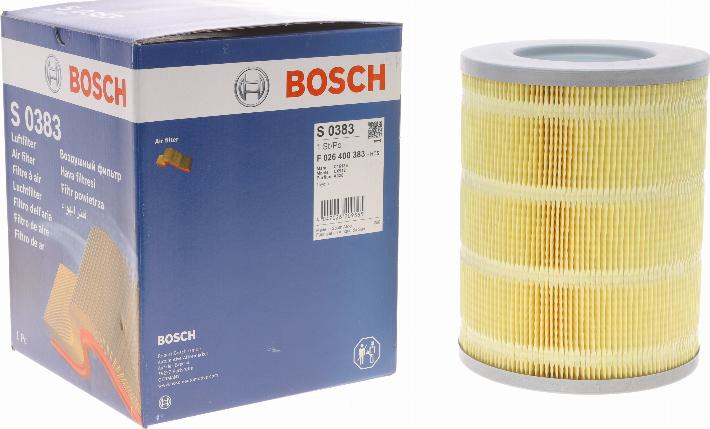 BOSCH F 026 400 383 - Повітряний фільтр avtolavka.club