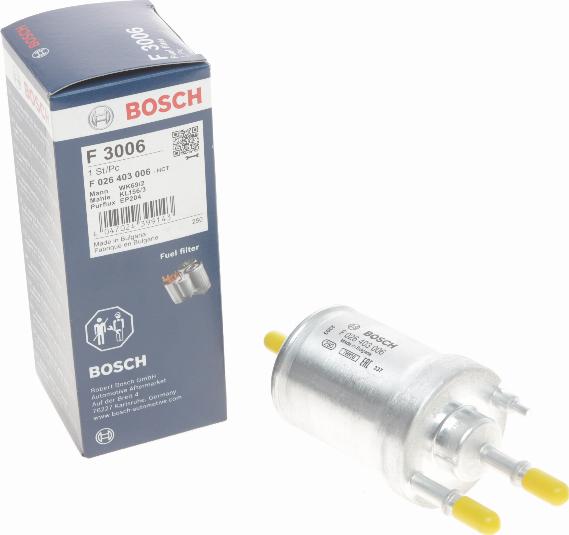 BOSCH F 026 403 006 - Паливний фільтр avtolavka.club