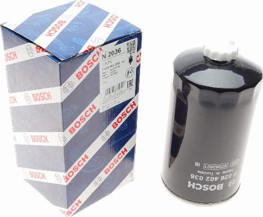 BOSCH F 026 402 036 - Паливний фільтр avtolavka.club